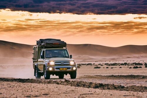 Driving through Namibia