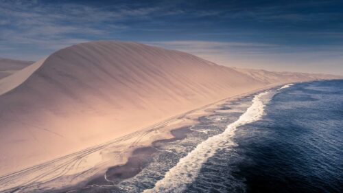 Namib Desert meets the Atlantic Ocean